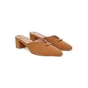 Shoetopia Womens Pointed Toe Mules with Low