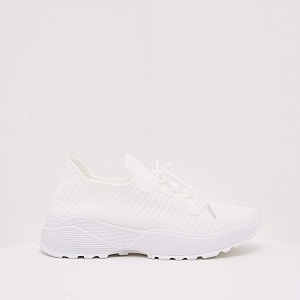 shoexpress Womens Textured Sneakers with Lace-up Closure
