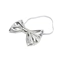 Sholeno Silver Funnel Hat Headwear & Bowtie Metallic Tin Man Costume Accessories For Halloween Party