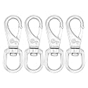 SHONAN 3.5 Inch Stainless Steel Flag Clips for Flagpole Rope- 4 Pack Diving Clips Flag Pole Clips, Swivel Snap Hooks for Dog leashes, Keychains, Boat Ropes, Bird Feeders