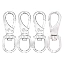 SHONAN 3.5 Inch Stainless Steel Flag Clips for Flagpole Rope- 4 Pack Diving Clips Flag Pole Clips, Swivel Snap Hooks for Dog leashes, Keychains, Boat Ropes, Bird Feeders
