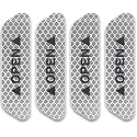 Shop360 Car Door Reflective Open Sign Fluorescent Warning Sticker Night Decal Anti-Collision Mark N66 high risk Safety( 4 – Pieces), Universal Auto &amp; Conspicuity nylon fabric Vinyl Strip(BRIGHT WHITE)