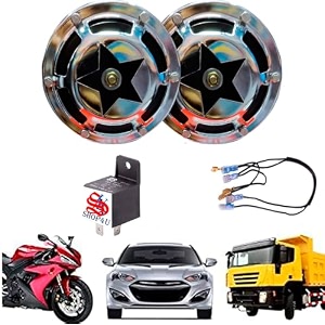 durable aluminium horns - 125mm super loud train sound for cars amp more