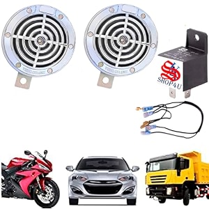 durable aluminium horns - 125mm super loud train sound for cars amp more