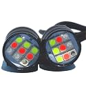 Waterproof Motorcycle Led Strobe Lights Flash Warning Brake Light Lamp Compatible Compatible with All Motorbikes and Cars (1 Pair) (Multi-Color)