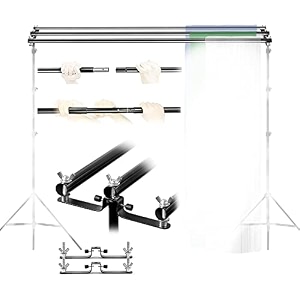shopee 3 in 1 backdrop support system cross bar with mounting adapter hardware set of photo video studio shooting stand amp backdrop not include