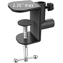 SHOPEE Large Desk Clamp Mount Replacement for Microphone Suspension Boom Scissor Arm, Table C Clip for Desktop Overhead Camera Tripod Mic Stand Lamp Base, Fits Up to 2.36 inch 6cm Thickness