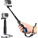 SHOPEE Selfie Stick Extendable Hand Grip Handheld Monopod Aluminum Telescopic Pole (7-19 inch) Compatible with GoPro Hero 11 10 9 8 7 6 5 4 3+ 3 Session SJ4000 SJ5000 Action Cameras