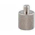 SHOPEE Standard 3/8"-16 Female to 1/4"-20 Male Tripod Thread Reducer Screw Adapter (Silver) 1pcs