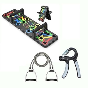 15 in 1 pushup board for men amp women - foldable push-up board and push up bar system pushu up board hand grip strengthener and resistance band multicolor