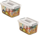 SHOPIVAAN Plastic Utility Container  - 3 kg (Pack of 2, Clear)