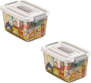 shopivaan plastic utility container  - 9 kg pack of 2 clear