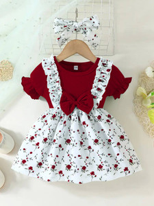 shopivatestore Girls Midi Knee Length Casual Dress