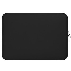 shopizone laptop sleeve fits upto 1434 laptopmacbook wrinkle free padded waterproof light neoprene carrying bag case cover sleeve pouch for men and womenblack