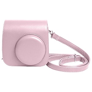 shopizone classic vintage pu leather compact case with strap for fujifilm instax mini 98 8 kaleidoscope -multi color