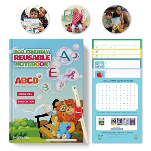 shopndia alphabet eco-friendly reusable notebooks for kids