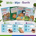 Shopndia Kannada Combo Eco-Friendly Reusable Set of 4 Notebooks for Kids Handwriting and Learning Skills Improvement | Kannada Alphabets, Hindi, Mathematics | Educational Gift for Age 3+ (Free Pen)