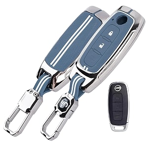 SHOPOFLUX Metal Key Cover Compatible with Nissan