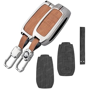 shopoflux key cover compatible with toyota fortuner  fortuner legender  innova hycross  invicto 3 button smart key leather black brown