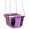 Shopoflux Baby Swing for Indoor Outdoor Use | Kids Jhula (6 Months To 3 Years, Up To 25 Kg) | Purple Polyester, 9 Inch