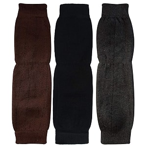 shopolica unisex woolen thermal warm leg warmers and finger less long socks protective knee cap for winter wear