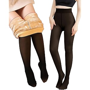 shopolica winter fleece warm thermal leggings tights pants dual tone translucent stylish slim fit stockings for women amp girls