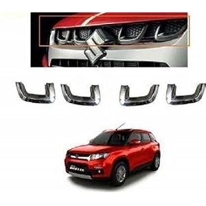 car grill cover silver plated for maruti suzuki vitara brezza