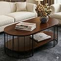 Shoppee Modern 2-Tier Center Table with Marble
