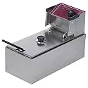Shoppers Hub PNQ 4 Litres 2Kw Slim Commercial Stainless Steel Deep Fryer French Fries Pakoda Chips Wafers Food Frier for Ideal Use in Hotels, Restaurants, (Tank Gross Capacity - 4 Litres Approx)