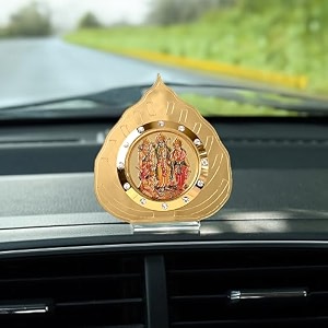 ram darbar in golden leaf for car dashboard  showpiece dcor