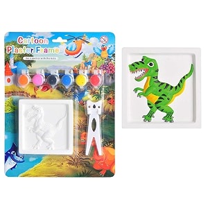 shoppertize diy art plaster painting kit for kids diy activity kit  art kit dinosaur
