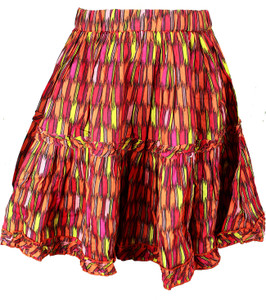 shoppertree girls printed a-line multicolor skirt