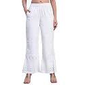 SHOPPING QUEEN Women39s Cotton Embroidered Chikankari Palazzo