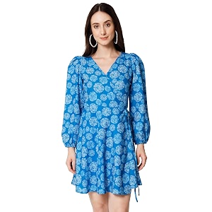 SHOPPING QUEEN Womens Crepe Fit Flare