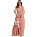 SHOPPING QUEEN Women39s Georgette Straight Kurta Sharara
