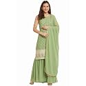 SHOPPING QUEEN Women39s Georgette Straight Kurta Sharara