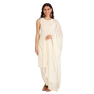 SHOPPING QUEEN Womens Rayon Chikankari Lucknowi Kurta