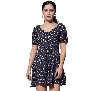 SHOPPING QUEEN Womens Viscose Skater Dress