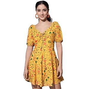 SHOPPING QUEEN Womens Viscose Skater Dress