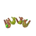 GO Green,Nature Calling!! Pack of 4 Hand-Painted Clay Terracotta Bird Water Whistle to get Natural Birds Chirping souds and give Your Home Decor aglance of Nature
