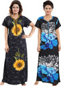 SHOPPING STATION Pack of 2 Women Nighty (Multicolor)