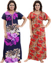 SHOPPING STATION Pack of 2 Women Nighty (Multicolor)