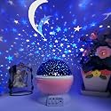 Star Master Rotating 360 Degree Moon Night Light Lamp Projector with Colors and USB Cable,Lamp for Kids Room Night Bulb (Multicolor - Pack of 01)
