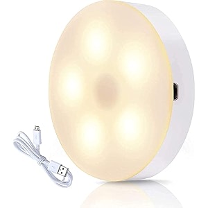 sensor light for home with usb charging wireless self adhesive led night lamp rechargeable body sensor light for hallway wardrobe bedroom stairs bathroom warm white pack of 1