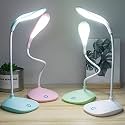 Study Desk Lamp Rechargeable LED Touch On/Off Switch Student Study Reading Table Lamp White Desk Night Light Lamp (Pack of 1)