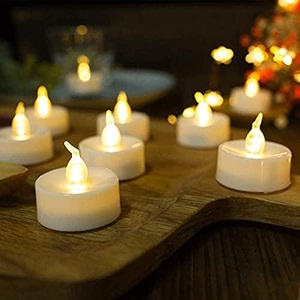 tea light onoff button mini led plastic candle light flameless amp smokeless decorative acrylic tea light candle for gifting house diwali christmas festival 06 piece warm white