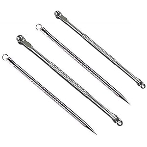 stainless steel blackhead pimple blemish extractorremover tool - set of 4