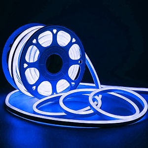 flexible led strip neon tape smd 2835 soft silicon rubber tube outdoor waterproof light 15 metercolor- bluesilicone rubber