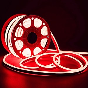 flexible led strip neon tape smd 2835 soft silicon rubber tube outdoor waterproof light 20 metercolor- redsilicone rubber