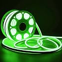 Flexible LED Strip Neon Tape SMD 2835 Soft Silicon Rubber Tube Outdoor Waterproof Light (5 Meter,Color- Green,Silicone Rubber)